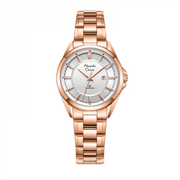 Alexandre Christie AC 8675 Rosegold White Lady LDBRGSL